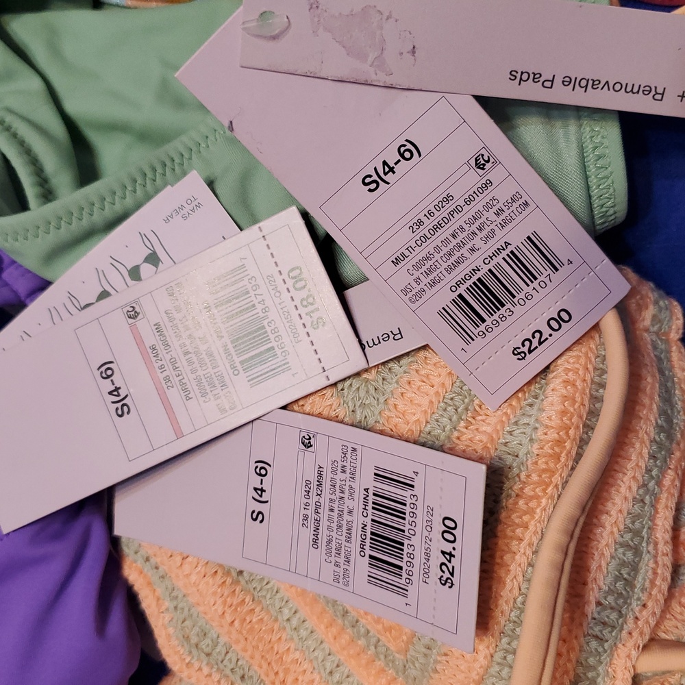 NWT Wild Fable/Shade & Shore 10 PC Bikini Top/Bottom Swim Collection Lot S 4-6 - Picture 4 of 6